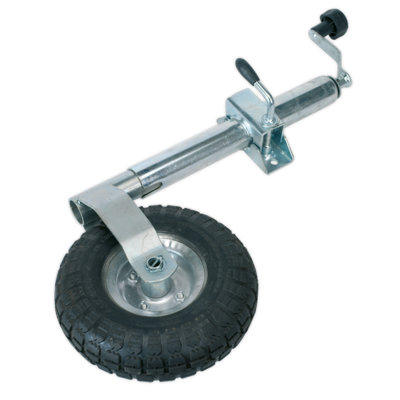 B&Q -  Jockey Wheel & Clamp 48mm Zinc Plated 260mm Pneumatic Wheel Tb372