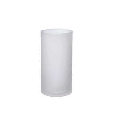 Cylinder Glass Frosted Vase (H:20 X Dia:10Cm) from B&Q