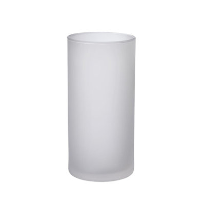 Cylinder Glass Frosted Vase (H:25 X Dia:12Cm) from B&Q