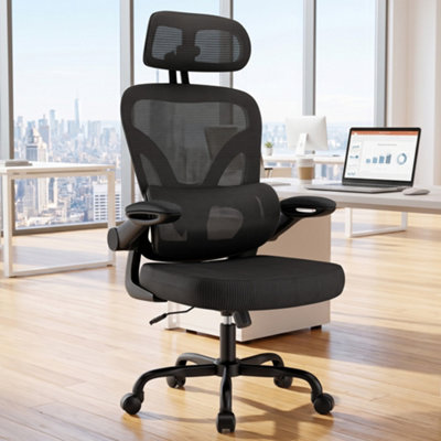 B&Q -  Ergonomic Office Chair With Dual BackrestAdjustable Lumbar Support & 3D Headrest