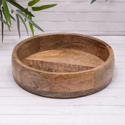 Annibells Wooden Rustic Fruit Salad Serving Bowl Fruit 25Cms (18374) from B&Q