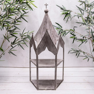 Annibells Metal Rustic Grey Gothic Wall Garden Shelf Indoor/ Outdoor (17204 )Large from B&Q