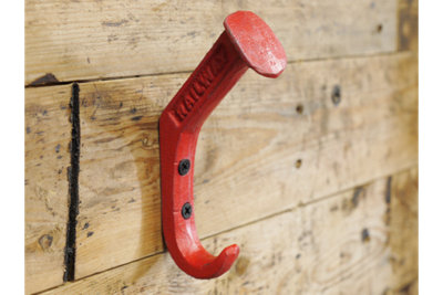 Annibells Red Cast Iron Metal Railway Wall Hook (10632) from B&Q