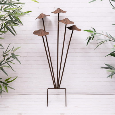 Annibells Large Rustic Metal Mushroom Garden Stake Ornament (17970) from B&Q