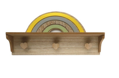 B&Q -  Rainbow     Shelf     With     Hooks