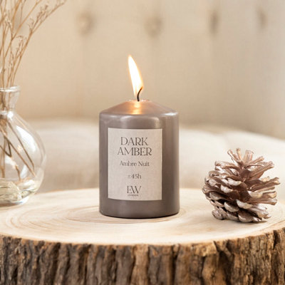 Marco Paul Small Scented Pillar CandleDark Amber from B&Q