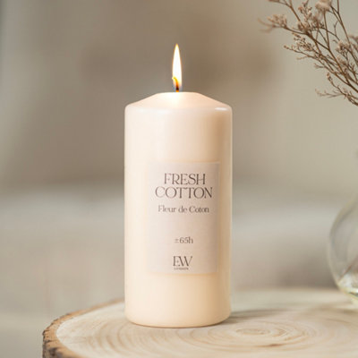 Marco Paul Large Scented Pillar CandleFresh Cotton from B&Q