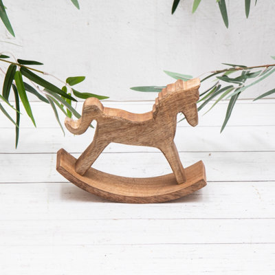 Annibells Vintage Wooden Small Rocking Horse Ornament (11956)Small from B&Q