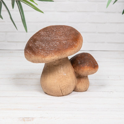 Annibells Mushroom Double Toadstool Stone Effect Garden Ornament (24383) from B&Q