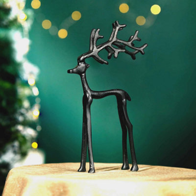 Marco Paul Black Reindeer Christmas Decoration - Image 3