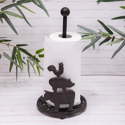  - Annibells Cast Iron Rustic Farm Animals Kitchen Roll Holder (18570)