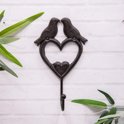 Annibells Cast Iron Love Bird & Heart Metal Wall Hook (18298) from B&Q