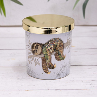Annibells Giraffe Sloth Elephant White Glass Scented Soy Candle (15879)Sloth from B&Q