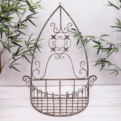 Annibells Large Antique Metal Ornate Vintage Wall Baskets (17028)Large from B&Q