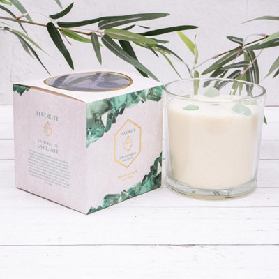 Annibells Crystal Infused Scented Glass Candle Pots (12971)Green from B&Q