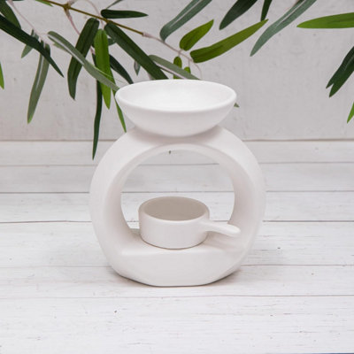 Annibells White Ceramic Wax Melt Burner Tea-Light Pan Holder 16390 from B&Q