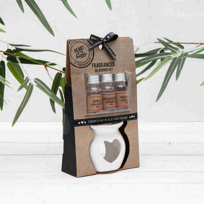 Annibells White Ceramic Oil Wax Melt Burner Cotton Linen Vanilla (12280) from B&Q