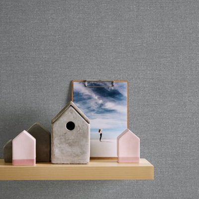 Galerie Welcome Home Silver Grey Bark Texture Wallpaper from B&Q
