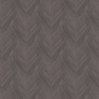 Galerie Designer Colours Purple Feather Print Wallpaper from B&Q