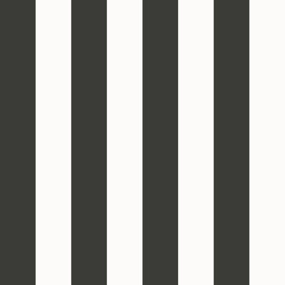 Galerie Style Sisters Medium Stripe Black Cream Ss21233 A4 Wallpaper Sample from B&Q