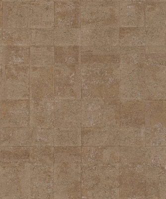 Galerie Welcome Home Gold Squares A4 Wallpaper Sample from B&Q