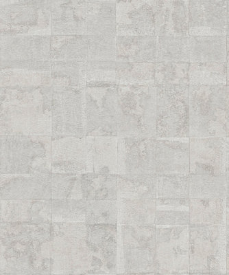 Galerie Welcome Home Beige Squares A4 Wallpaper Sample from B&Q