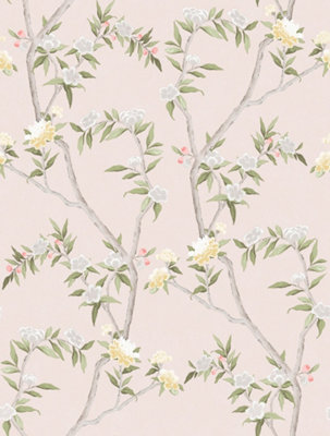 Galerie Spring Blossom Pink A4 Wallpaper Sample from B&Q