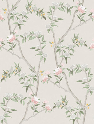Galerie Spring Blossom White A4 Wallpaper Sample from B&Q