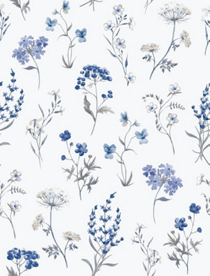 Galerie Spring Blossom Blue A4 Wallpaper Sample from B&Q