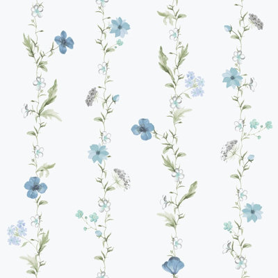 Galerie Spring Blossom Blue A4 Wallpaper Sample from B&Q