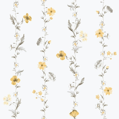 Galerie Spring Blossom Yellow A4 Wallpaper Sample from B&Q