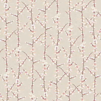 B&Q -  Spring Blossom Bronze Brown A4 Wallpaper Sample