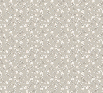 B&Q -  Spring Blossom Bronze Brown A4 Wallpaper Sample