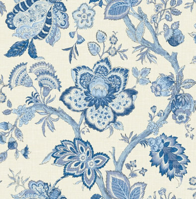 Galerie Blue Bernadette A4 Wallpaper Sample from B&Q