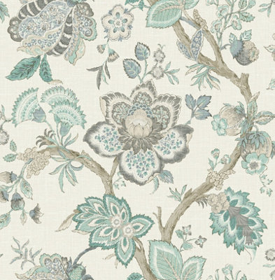 Galerie Blue Bernadette A4 Wallpaper Sample from B&Q