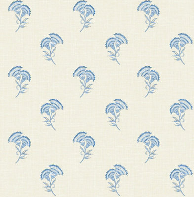 Galerie Blue Lotus Motif A4 Wallpaper Sample from B&Q