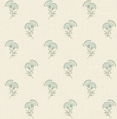 Galerie Green Lotus Motif A4 Wallpaper Sample from B&Q