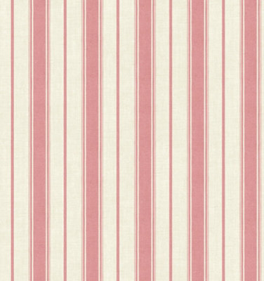 Galerie Pink Eliott Stripe A4 Wallpaper Sample from B&Q