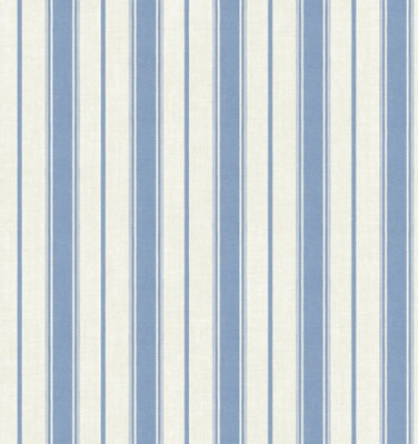 Galerie Blue Eliott Stripe A4 Wallpaper Sample from B&Q
