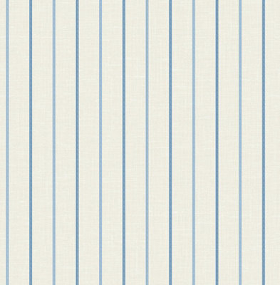 Galerie Blue Andree Stripe A4 Wallpaper Sample from B&Q