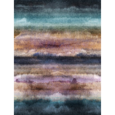 Galerie Welcome Home Multi-Coloured Blurred Sunset Stripes A4 Sample from B&Q