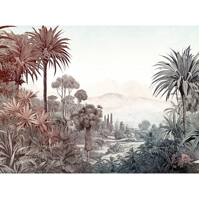 Galerie Welcome Home Green Tropical Jungle Landscape A4 Sample from B&Q