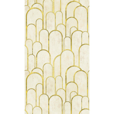 Galerie Welcome Home Gold Gilded Arches A4 Sample from B&Q