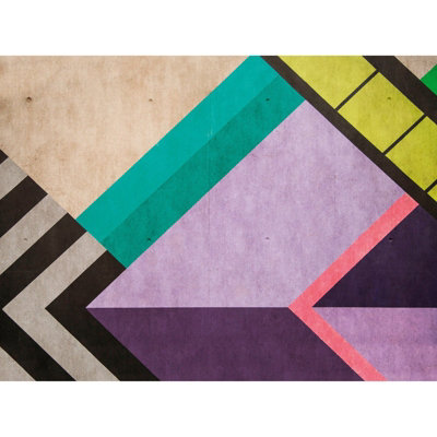 Galerie Welcome Home Multi-Coloured Retro Abstract Shapes A4 Sample from B&Q