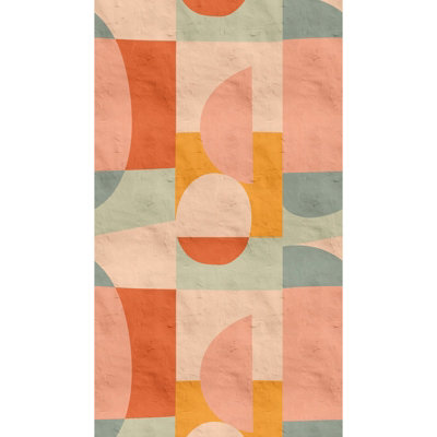 Galerie Welcome Home Multi-Coloured Pastel Abstract Shapes In Bauhaus Style A4 Sample from B&Q