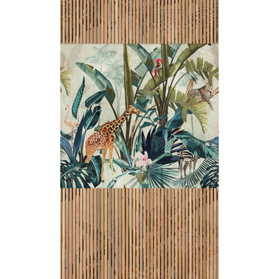 Galerie Welcome Home Brown Jungle Acoustic Slats A4 Sample from B&Q