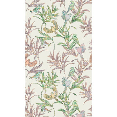Galerie Welcome Home Multi-Coloured Botanical Birdsong A4 Sample from B&Q
