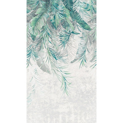 Galerie Welcome Home Green Cascading Tropical Foliage A4 Sample from B&Q