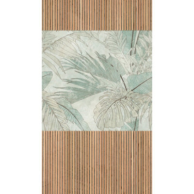 Galerie Welcome Home Brown Palm Acoustic Slats A4 Sample from B&Q