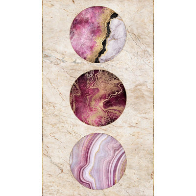 Galerie Welcome Home Beige Marble EclipseCrimson Veil A4 Sample from B&Q